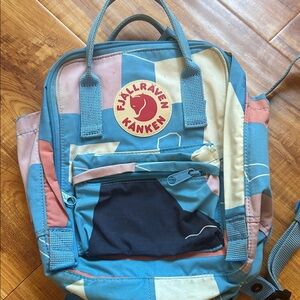 Fjallraven Kånken Patchwork Blue and Tan Backpack